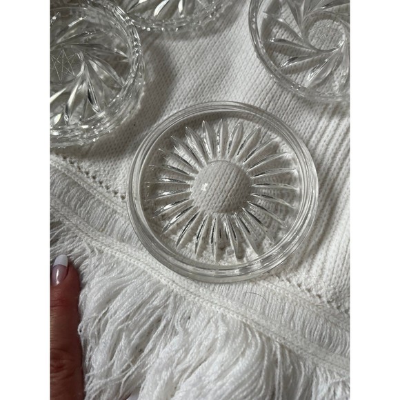 Vintage set of 6 Crystal Coasters - Picture 8 of 8